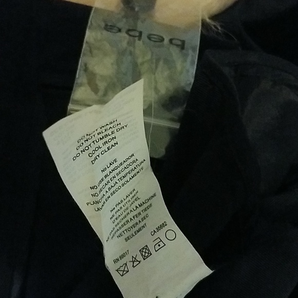 Bebe pants NWT black 0P - Picture 8 of 8